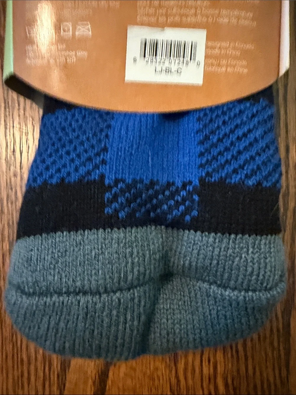 Pudus Blue Plaid Sherpa-Lined Slipper Socks